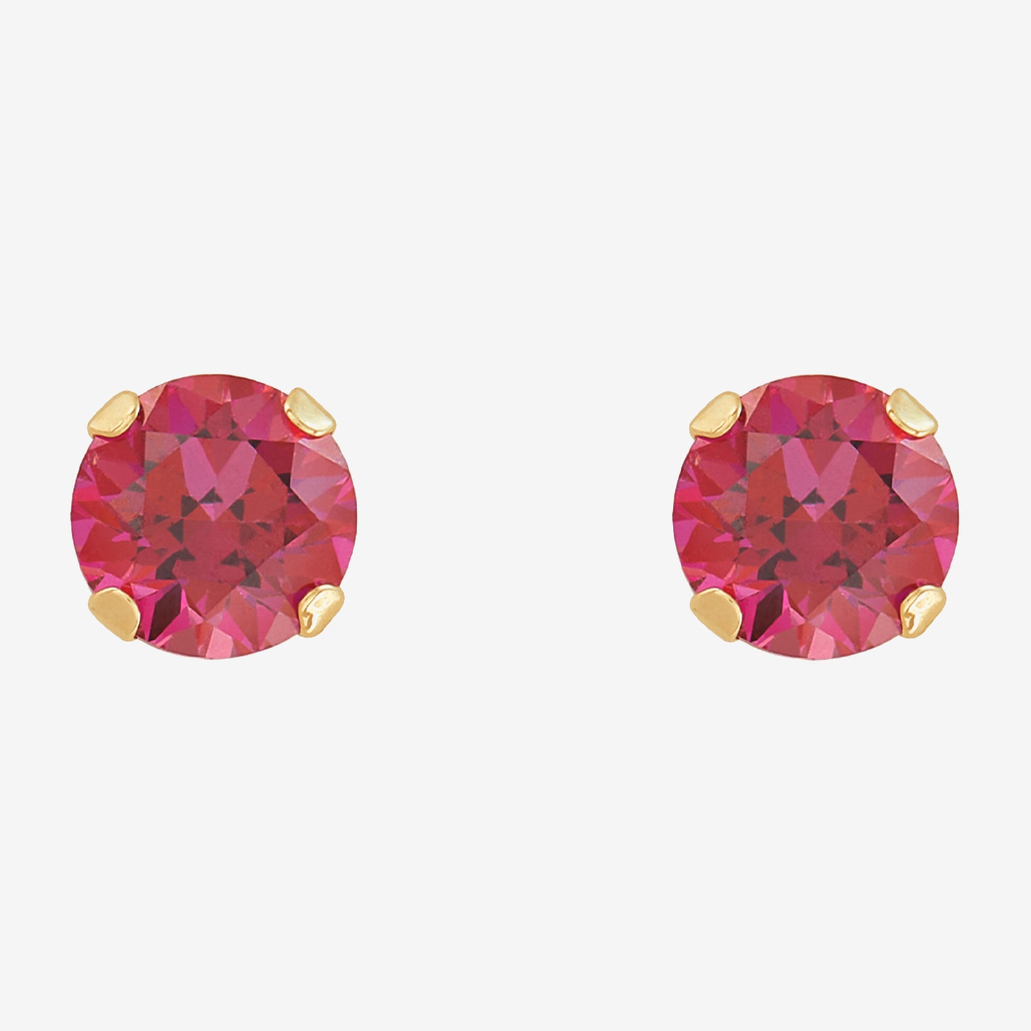 Limited Quantities! Cubic Zirconia 14K Gold 4mm Round Stud Earrings