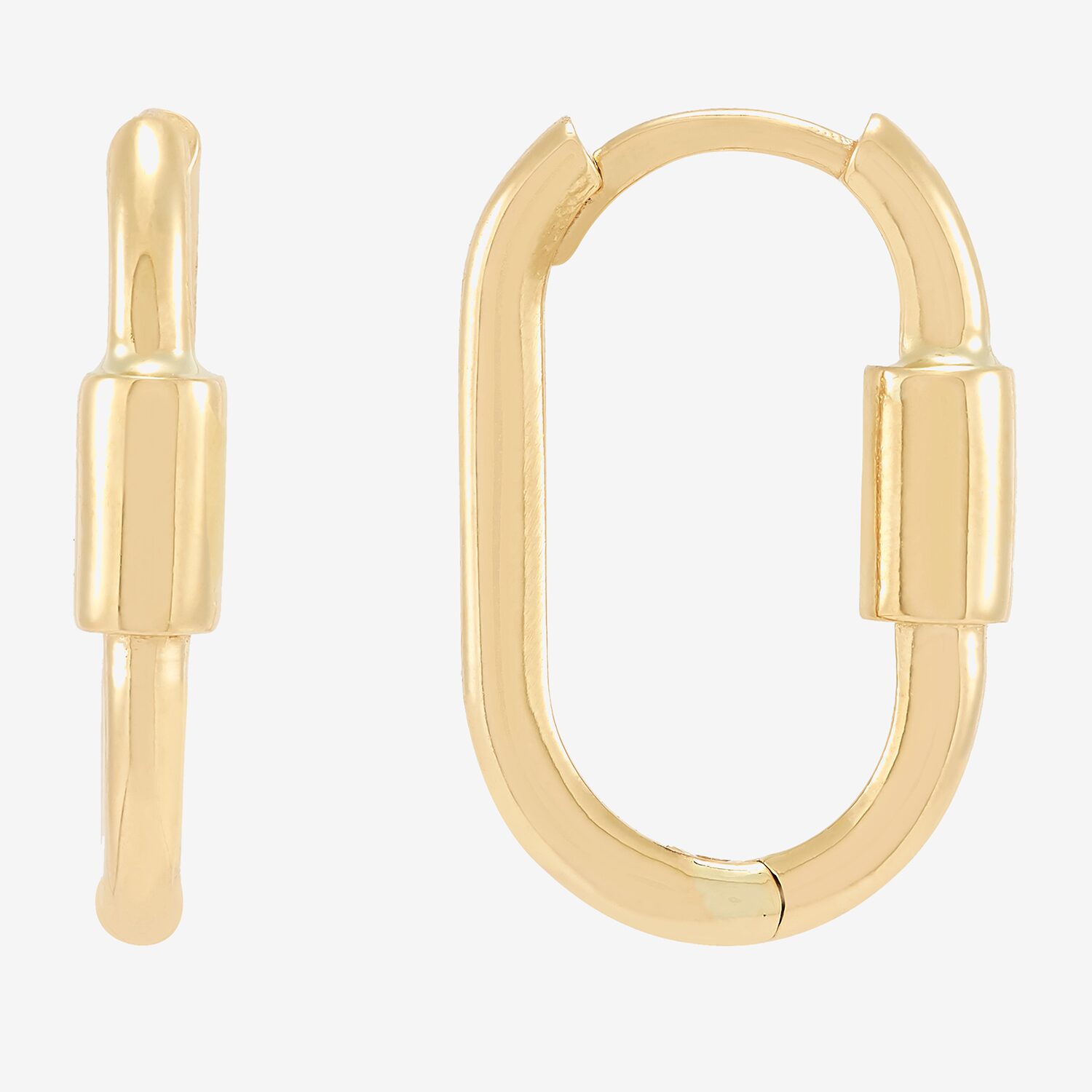 Limited Quantities! Womens 14K Gold 18.3mm Hoop Earrings