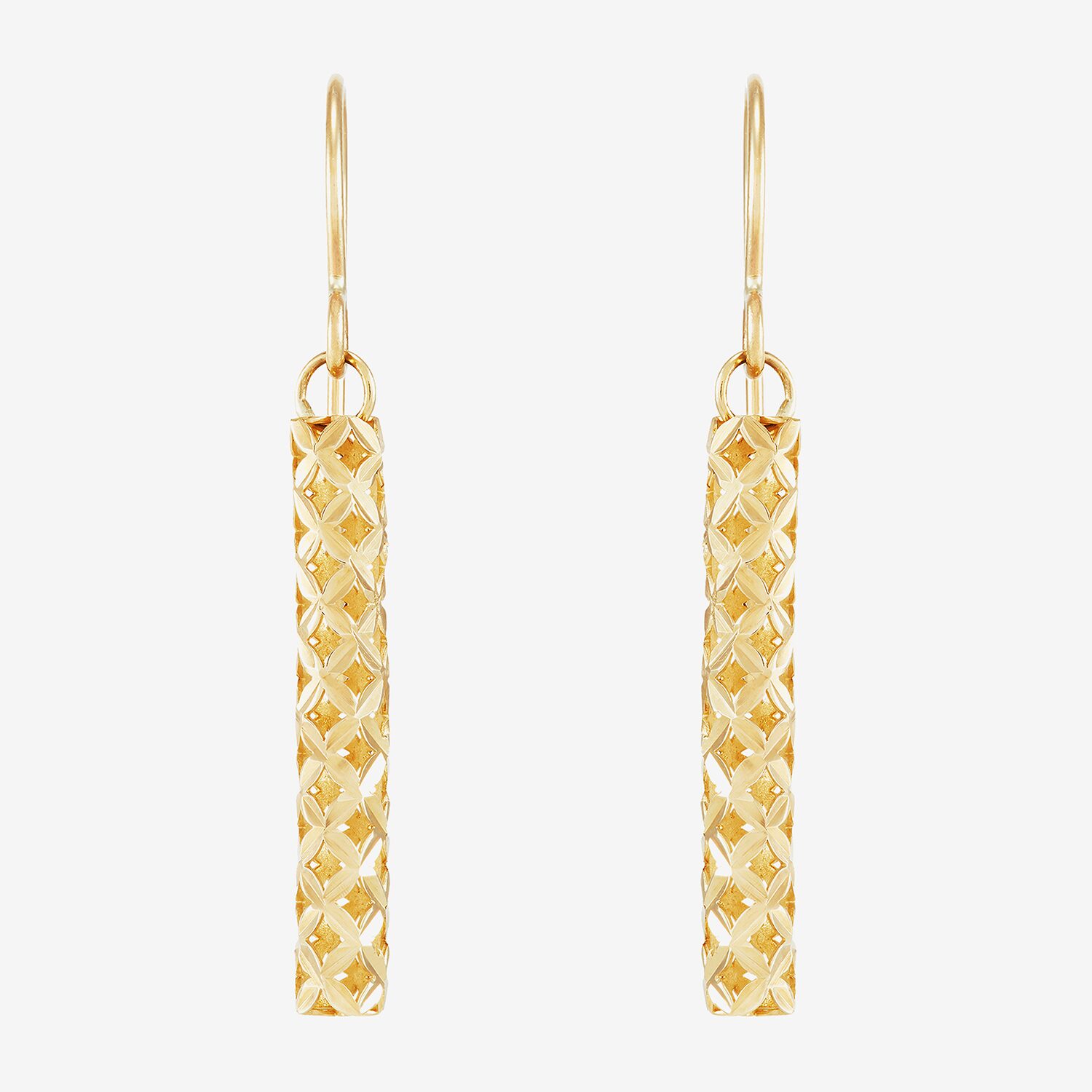 Womens 10K Gold Drop Earrings