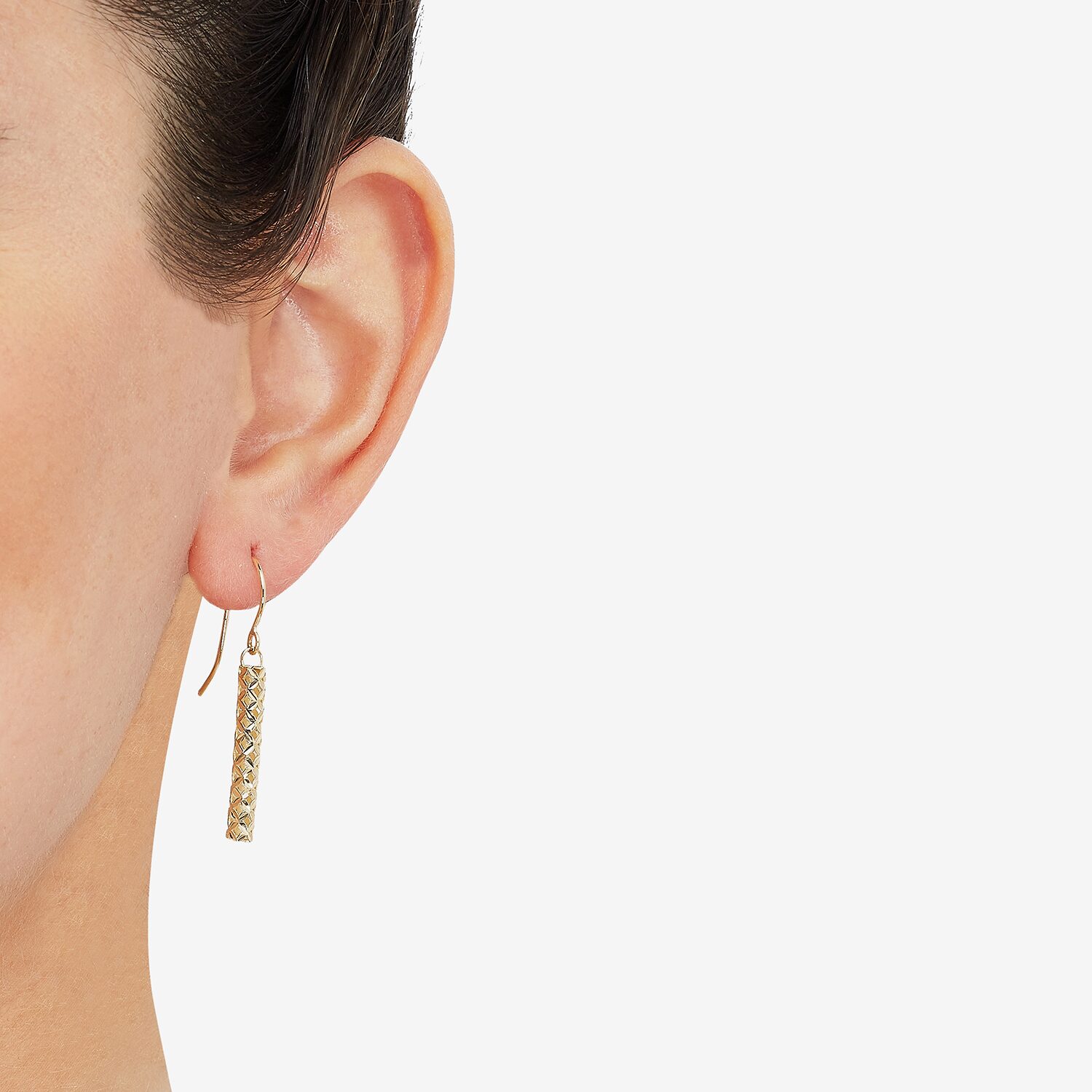 Womens 10K Gold Drop Earrings