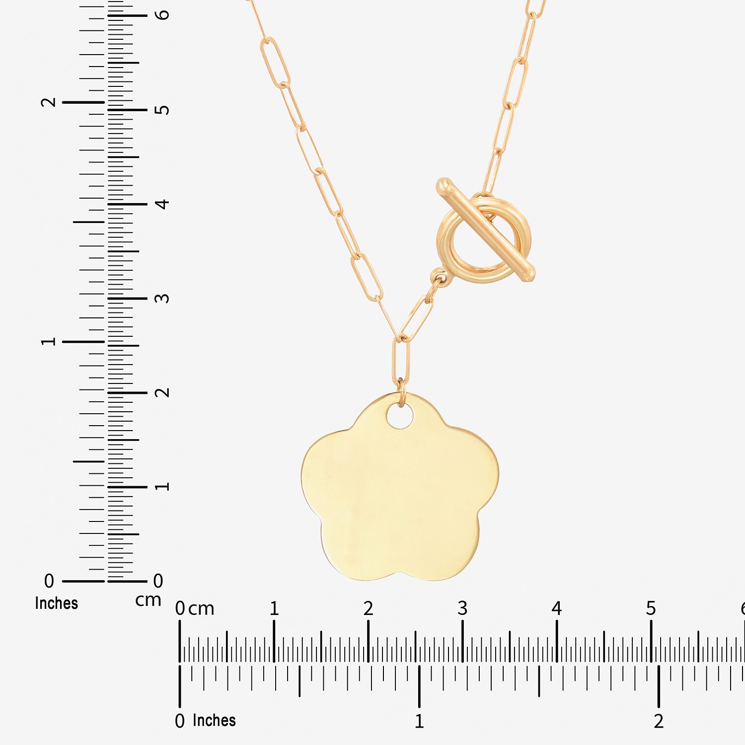 Limited Quantities! Womens 10K Gold Flower 18 Inch Pendant Necklace