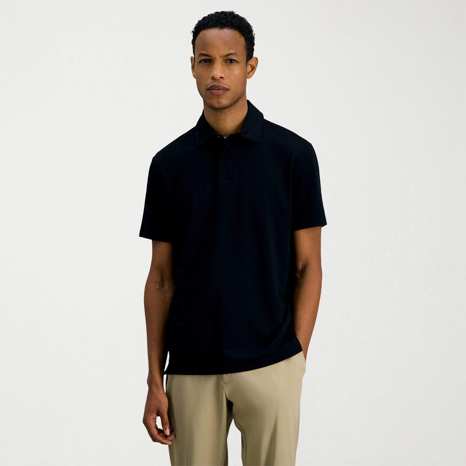 Haggar Pique Mens Regular Fit Short Sleeve Polo Shirt