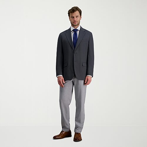 Haggar The Active Series Tailored Mens Stretch Fabric Modern Fit Sport Coat, 44 Short, Gray