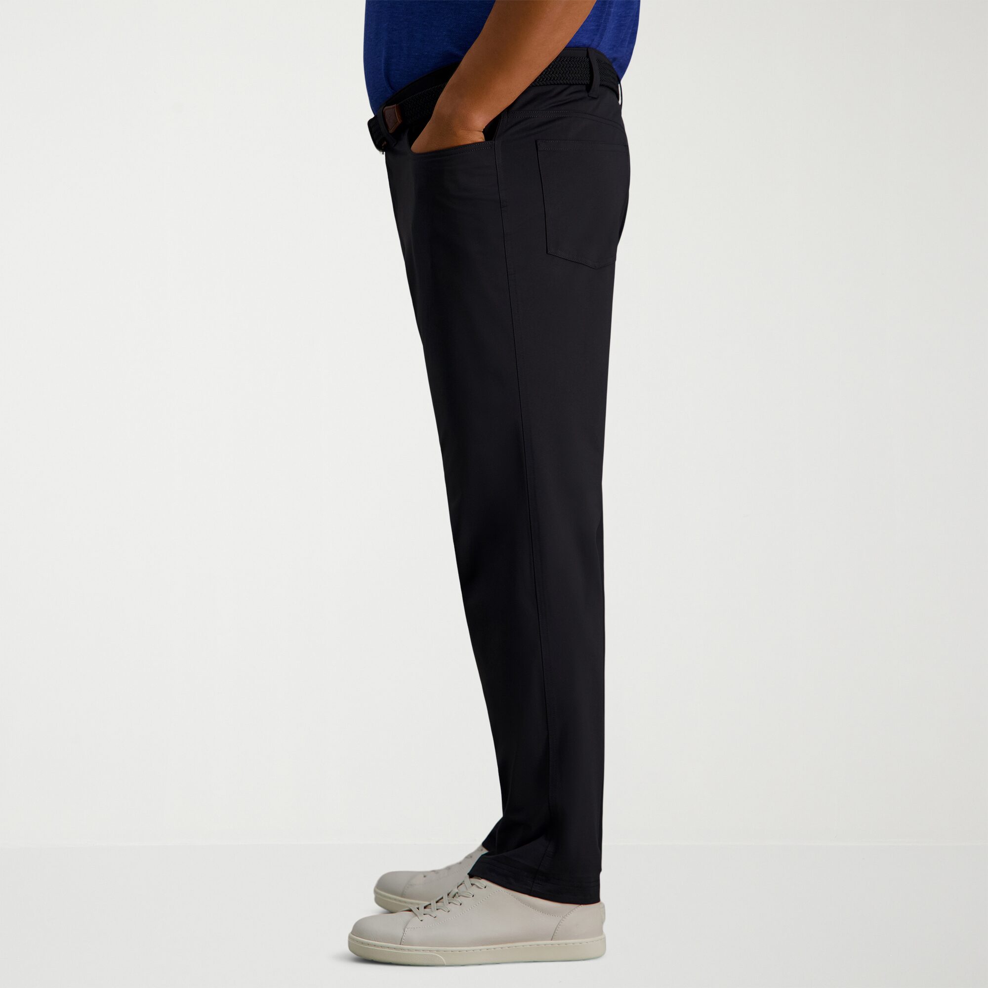 Haggar Sport Nylon 5-Pocket Mens Straight Fit Big and Tall Flat Front Pant