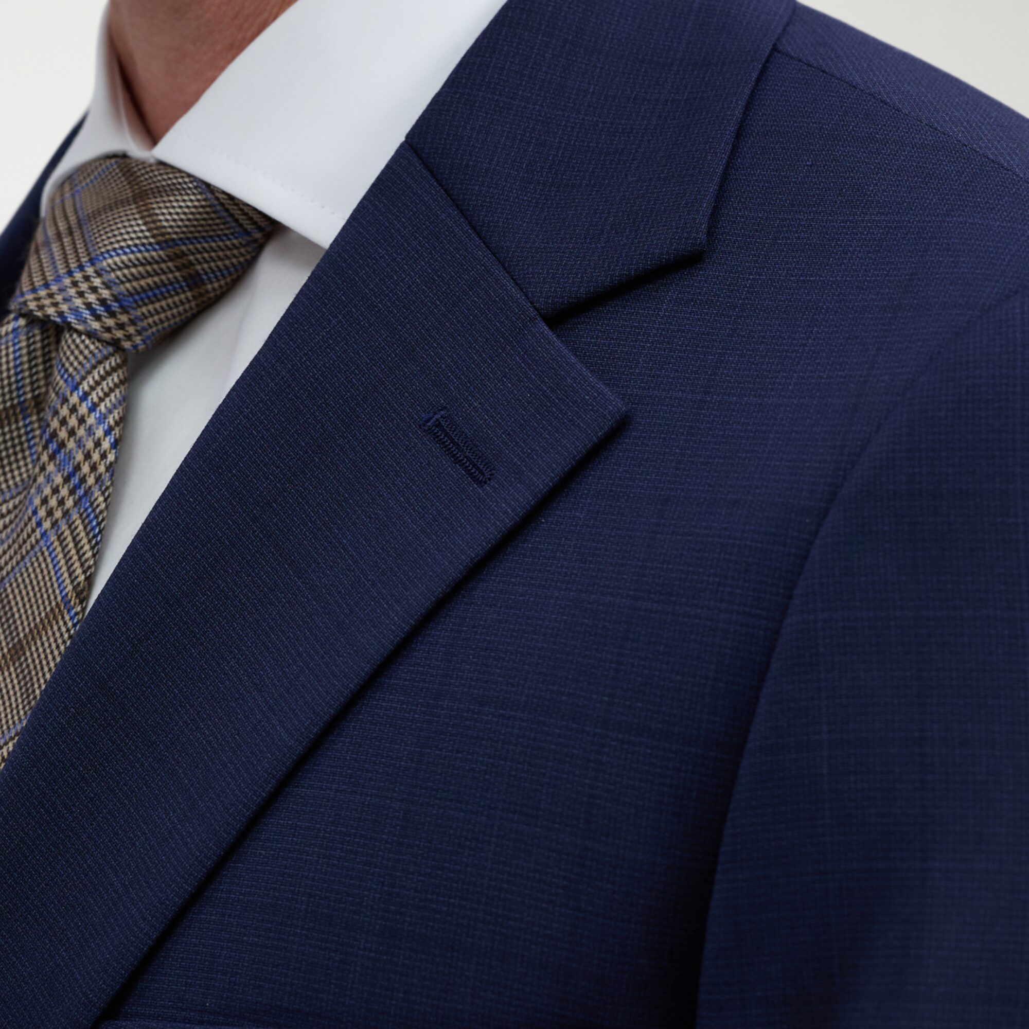 Haggar JMH Tailored Wool Windowpane Mens Stretch Fabric Modern Fit Suit Jacket