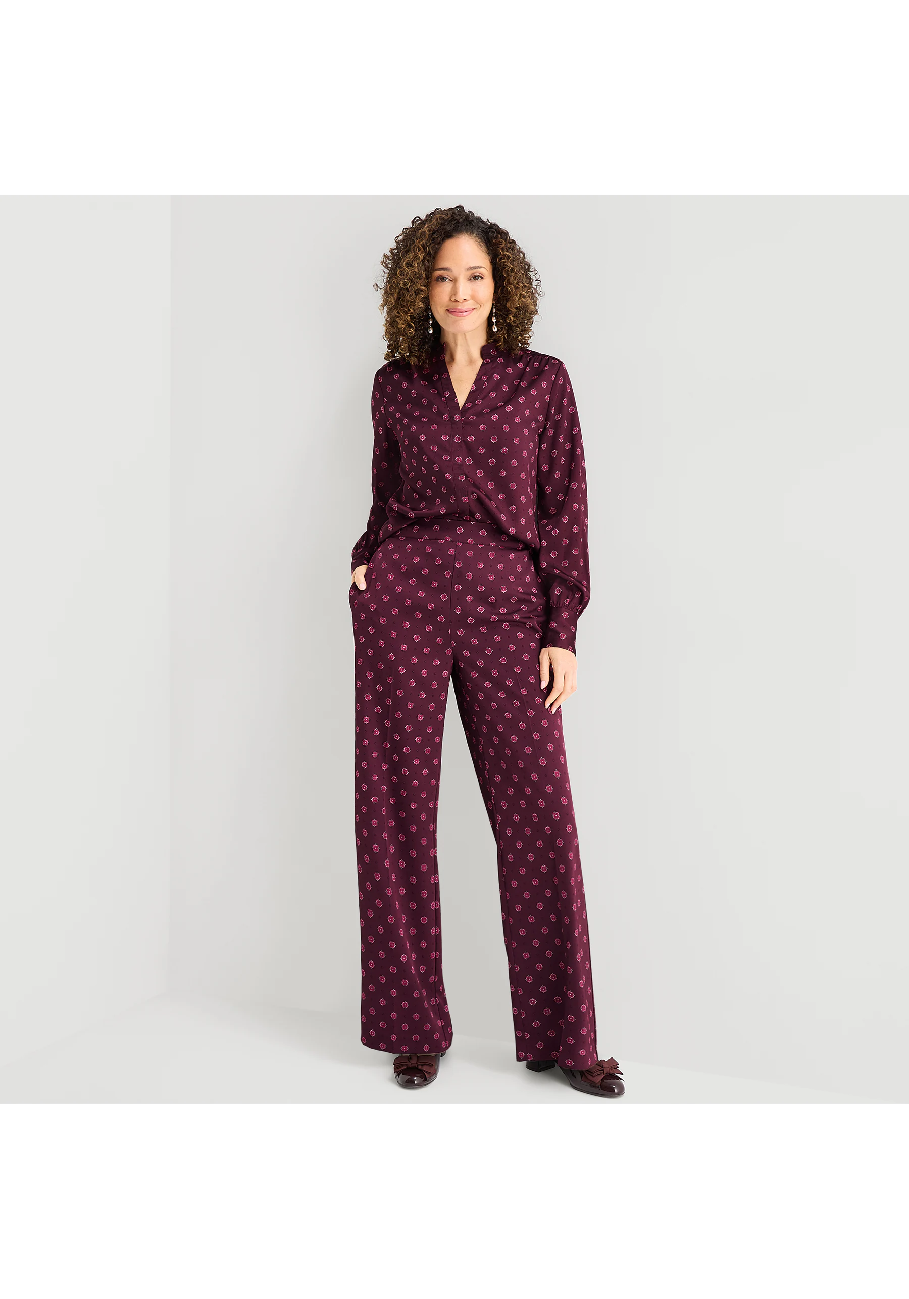 Liz Claiborne Womens Tall Wide Leg Mid Rise Pull-On Pant by JCPenney