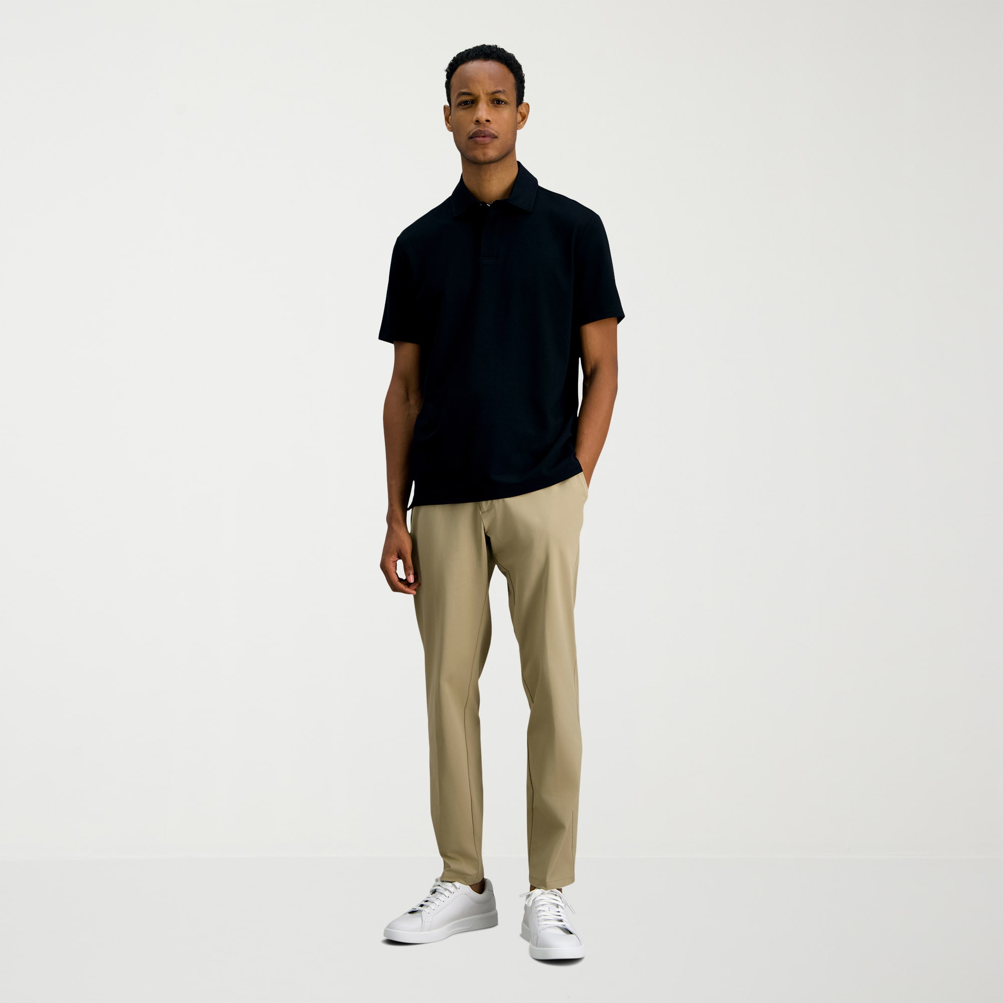 Haggar Pique Mens Regular Fit Short Sleeve Polo Shirt