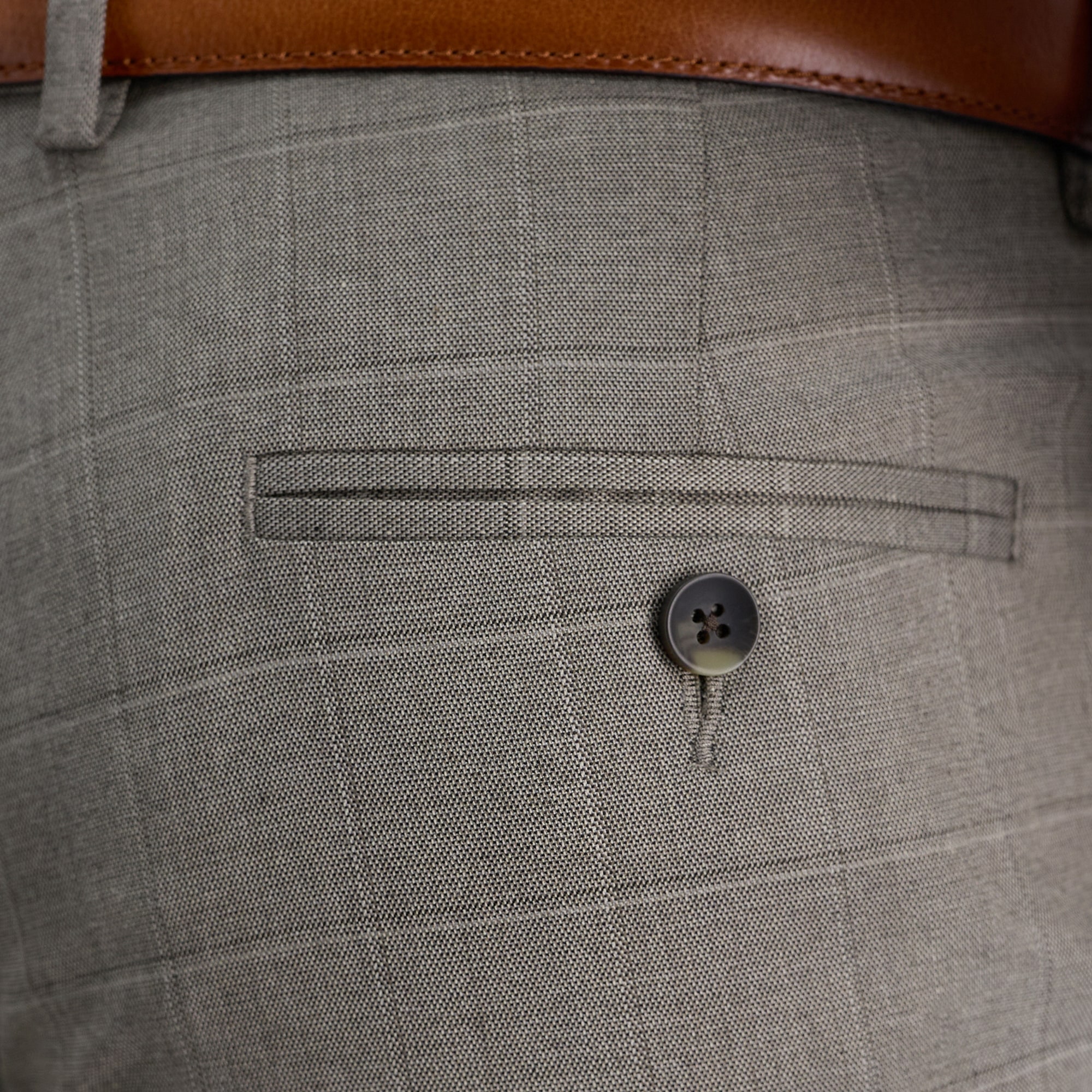 Haggar JMH Tailored Mens Stretch Fabric Modern Fit Windowpane Flat Front Suit Pant