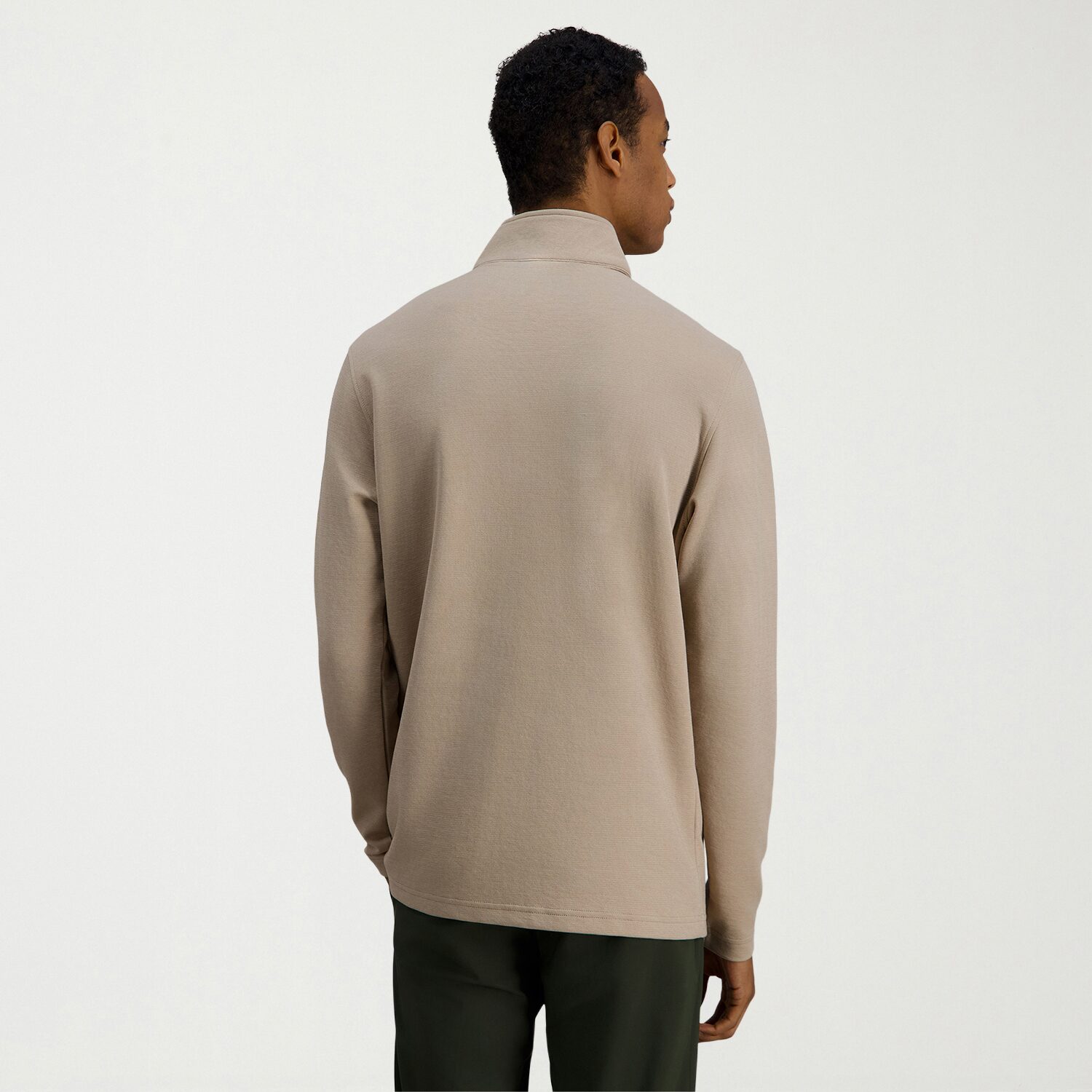 Haggar Mens Mock Neck Long Sleeve Quarter-Zip Pullover