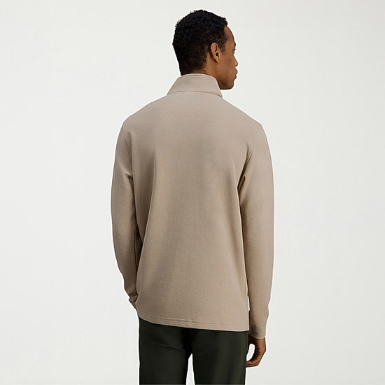 Haggar Mens Mock Neck Long Sleeve Quarter-Zip Pullover