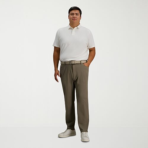 Haggar Sport Nylon 5-pocket Mens Straight Fit Big And Tall Flat Front Pant In Green
