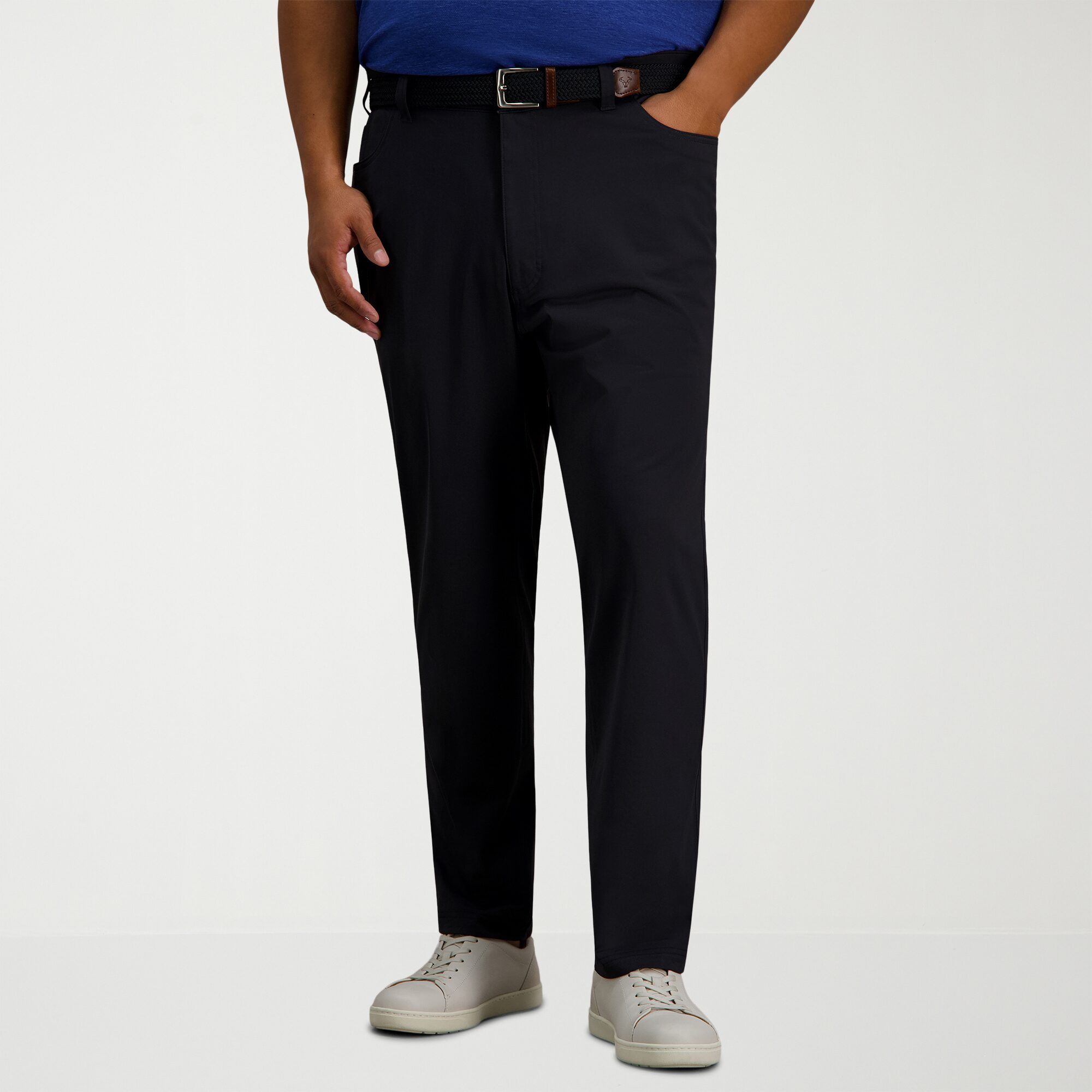 Haggar Sport Nylon 5-Pocket Mens Straight Fit Big and Tall Flat Front Pant