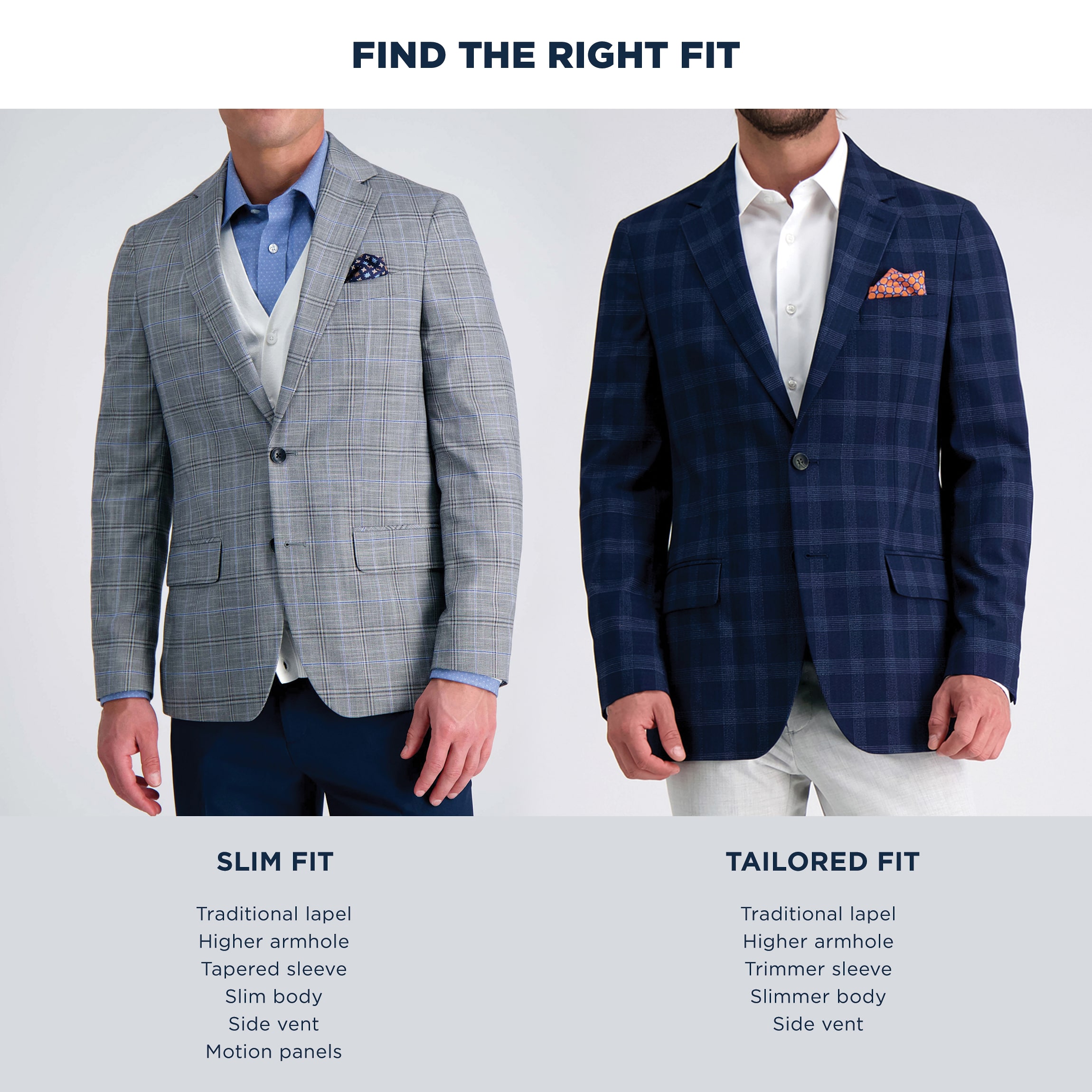 Haggar JMH Premium Stretch Plaid Mens Modern Fit Sport Coat