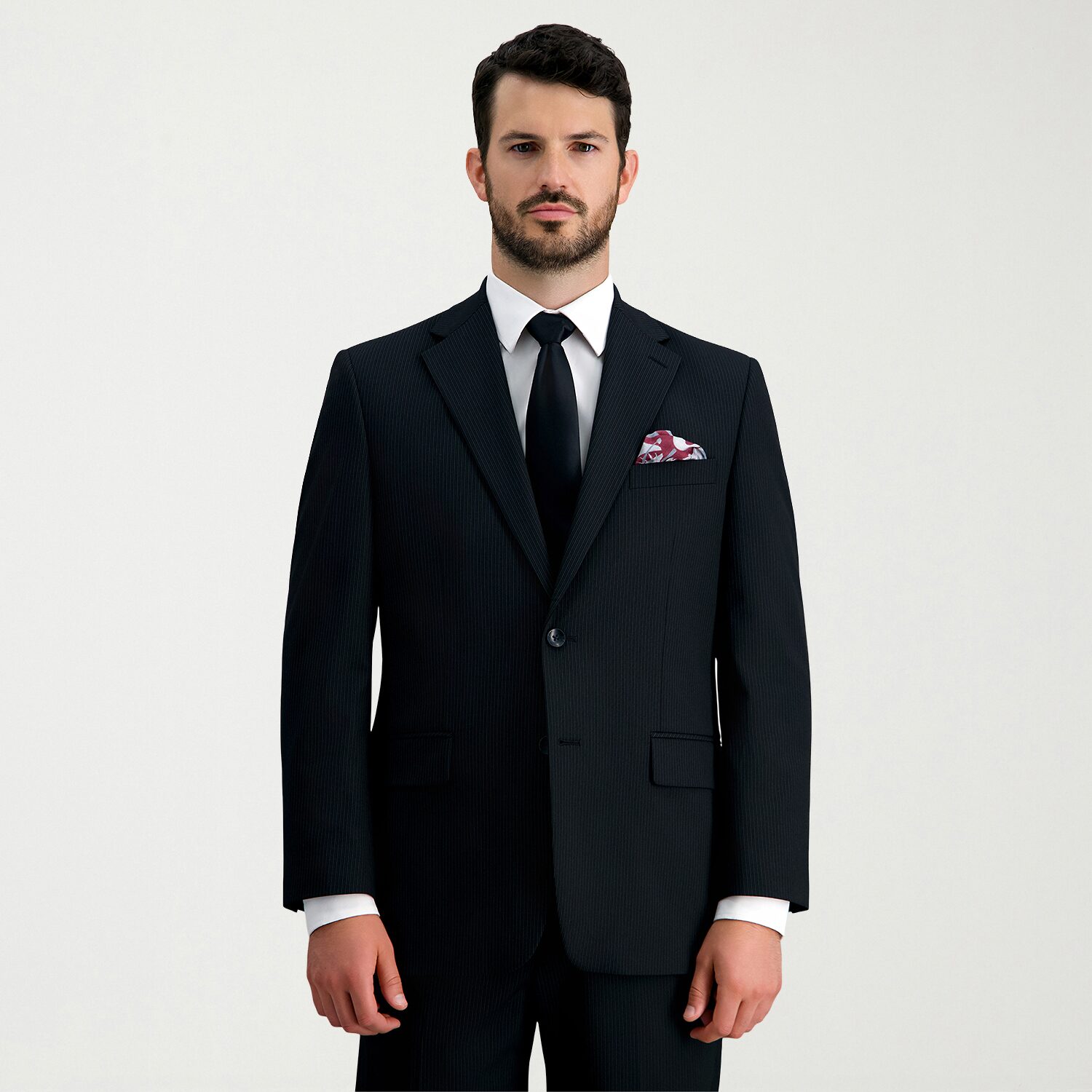 Haggar JMH Mens Classic Fit Striped Suit Jacket