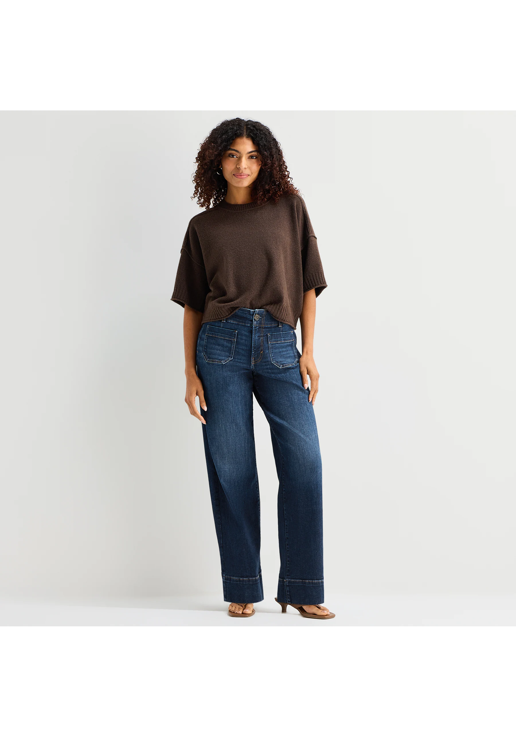 A.N.A Patch Pocket Womens Tall Highest Rise Wide Leg Jean by JCPenney