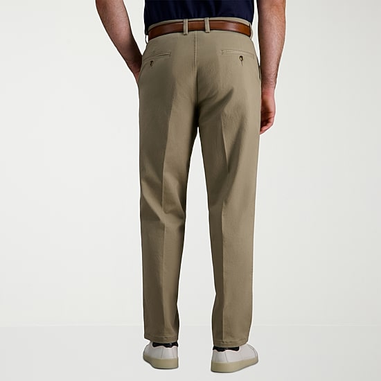 Haggar Modern Khaki Mens Classic Fit Dress Flat Front Pant