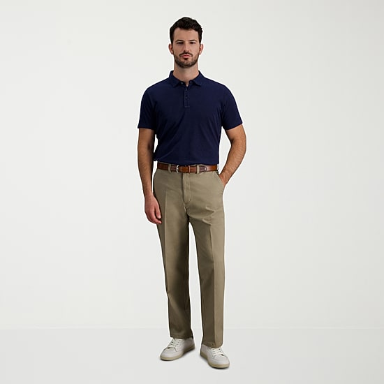 modern fit vs classic fit dress pants Haggar Khaki in Medium Khaki modern fit vs slim fit pants