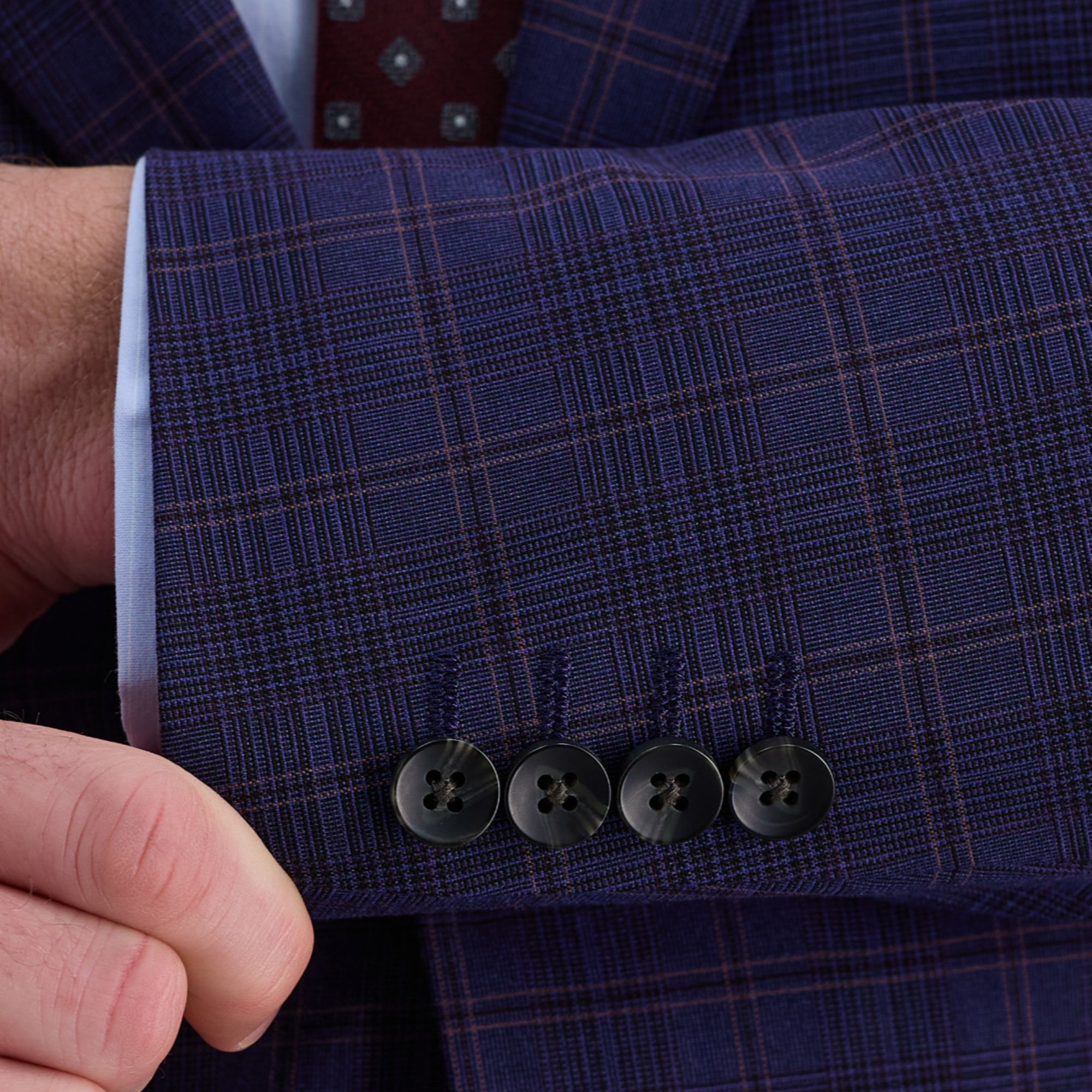 Haggar JMH Premium Stretch Plaid Mens Modern Fit Sport Coat