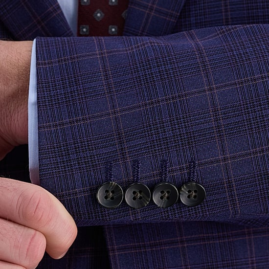 Haggar JMH Premium Stretch Plaid Mens Plaid Modern Fit Sport Coat