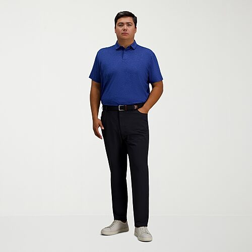 Haggar Sport Nylon 5-pocket Mens Straight Fit Big And Tall Flat Front Pant In Black