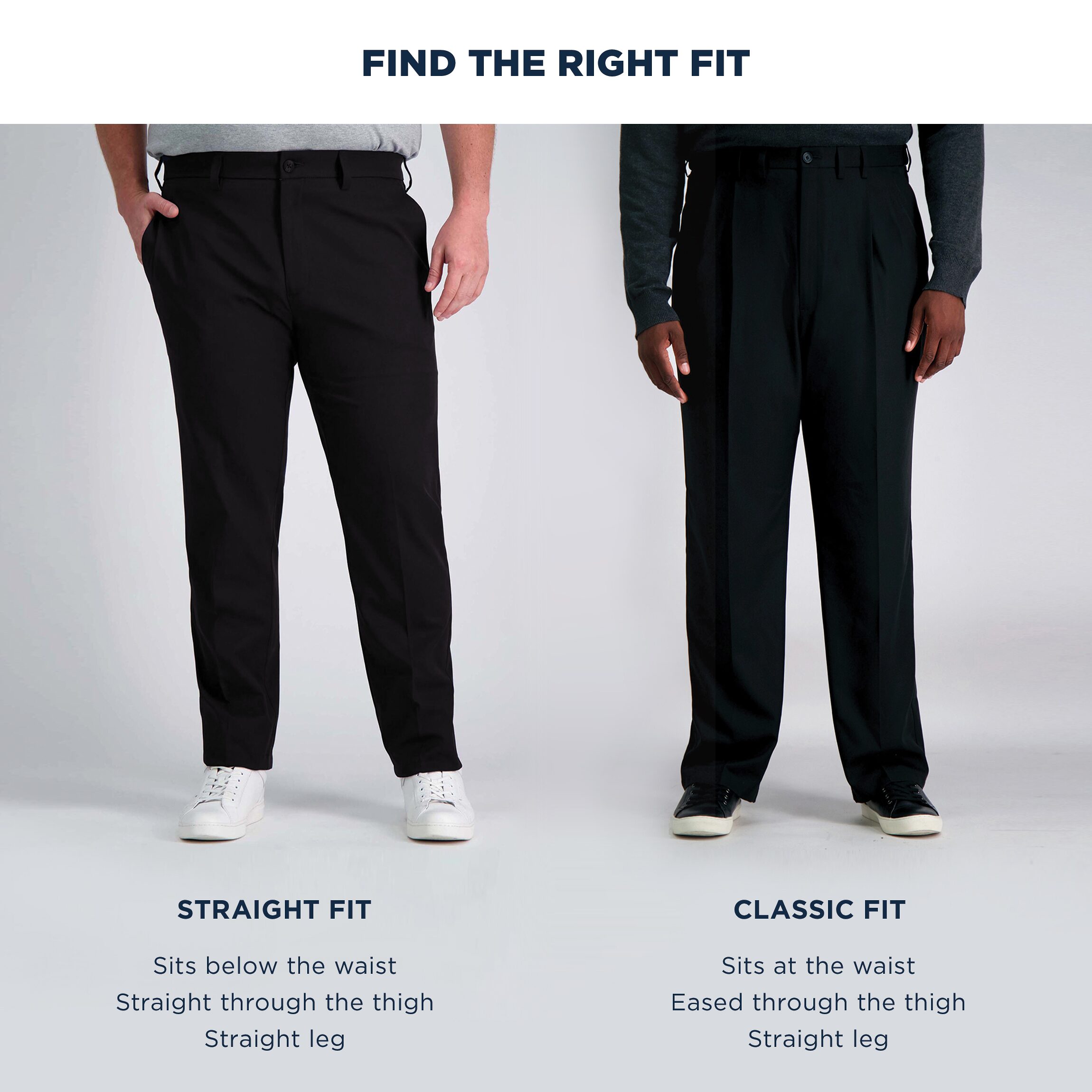 Haggar Sport Nylon 5-Pocket Mens Straight Fit Big and Tall Flat Front Pant