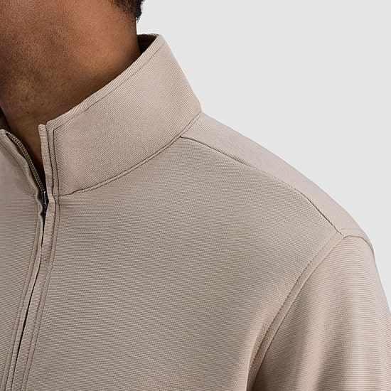 Haggar Mens Mock Neck Long Sleeve Quarter-Zip Pullover