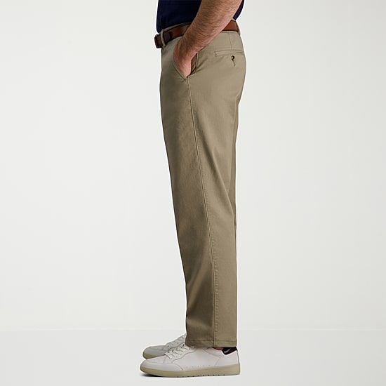 Haggar Modern Khaki Mens Classic Fit Dress Flat Front Pant