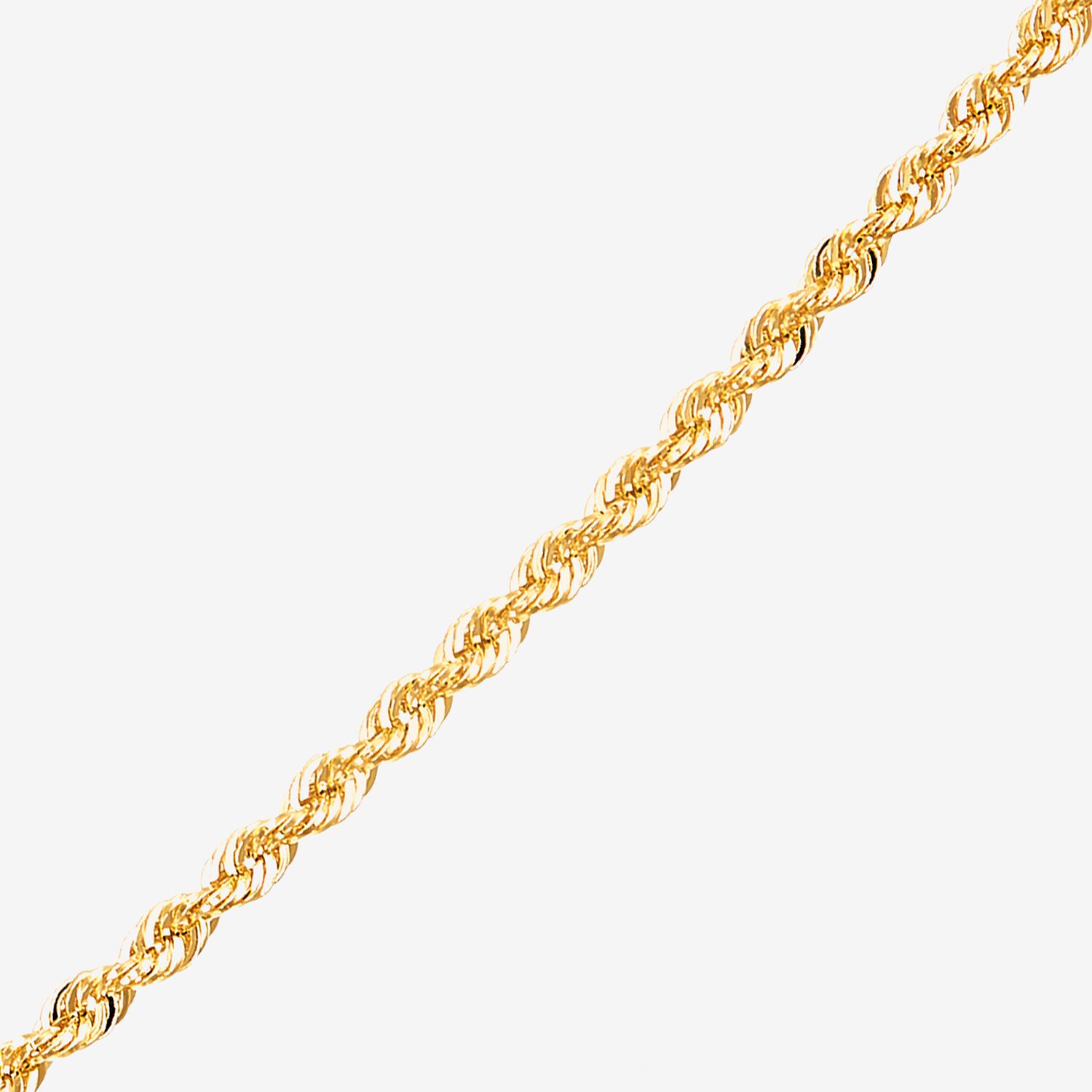 Womens 14K Gold 24 Inch Rope Chain Necklace