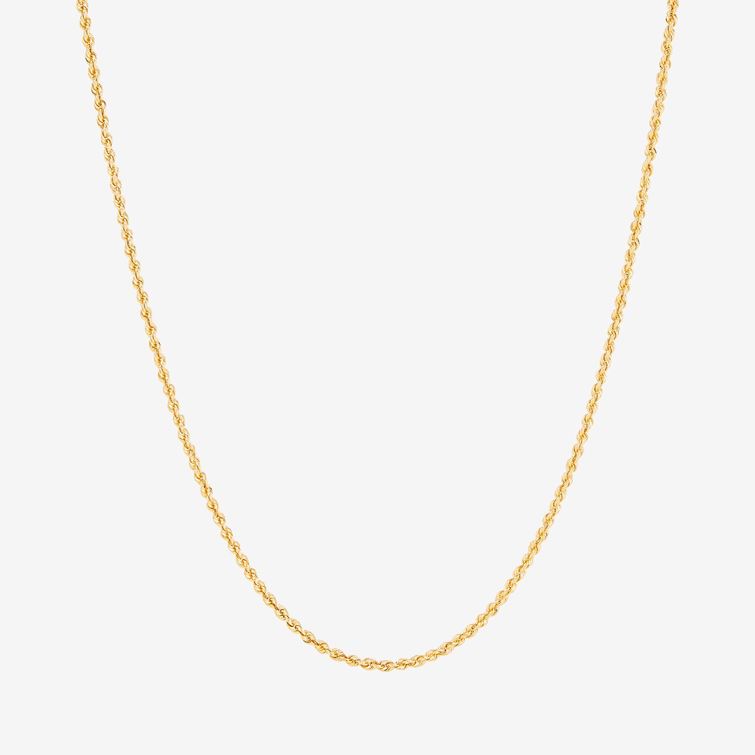 Girls 14K Gold 16 Inch Rope Chain Necklace