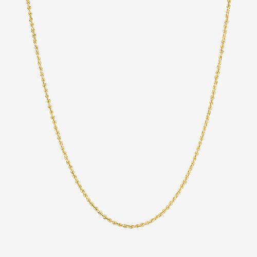 Limited Quantities! Girls 14K Gold 16 Inch Rope Chain Necklace, One Size, Yellow