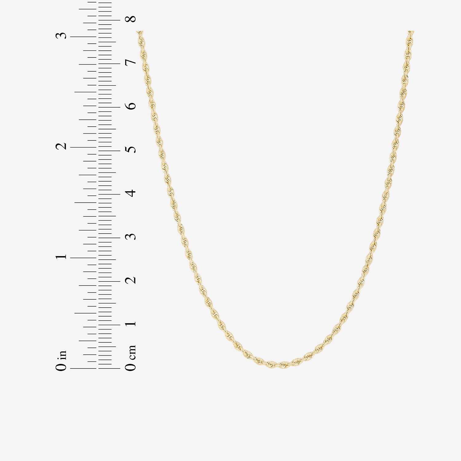 Girls 14K Gold 16 Inch Rope Chain Necklace