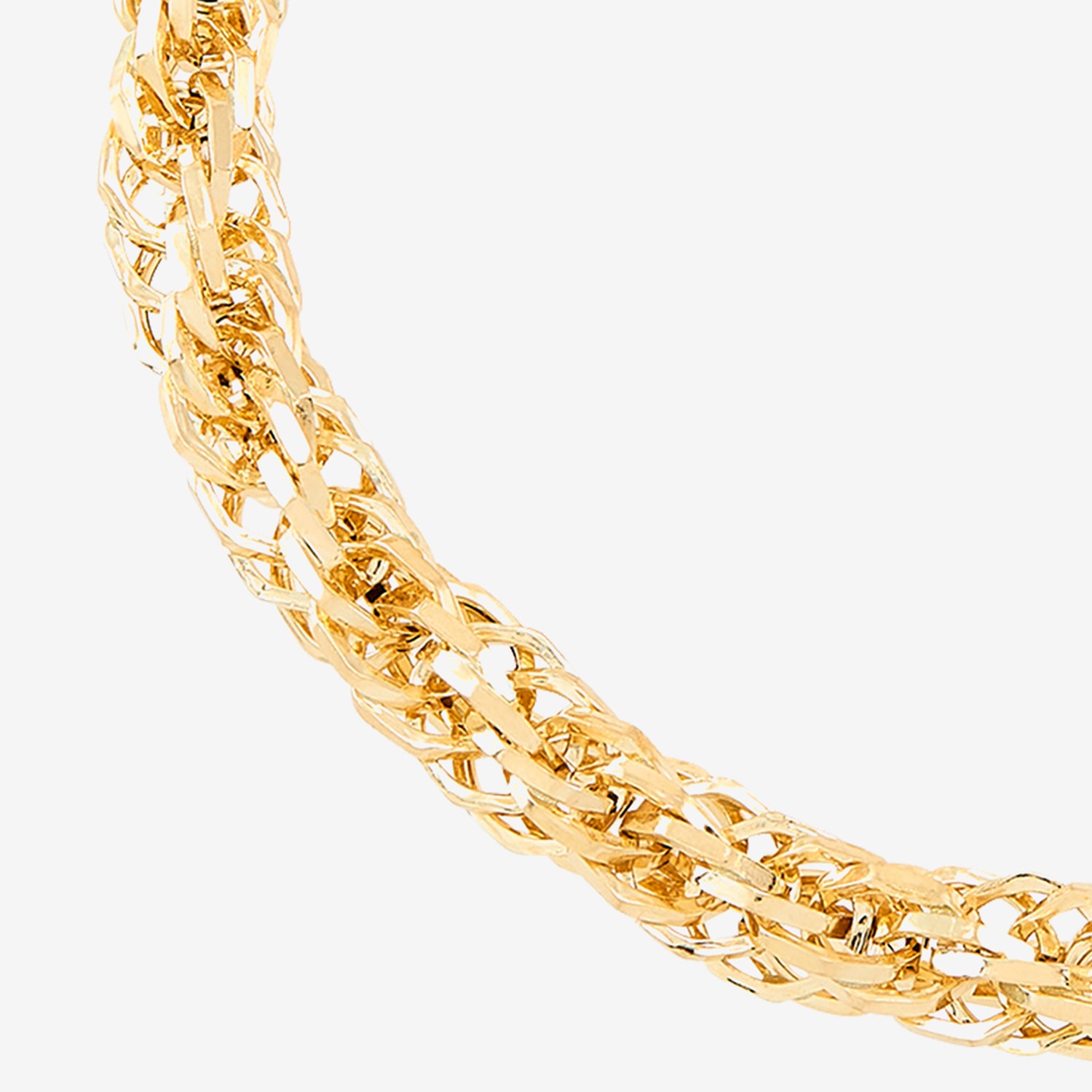 Limited Quantities! Womens 10K Gold 7.25 Inch Hollow Rope Chain Bracelet