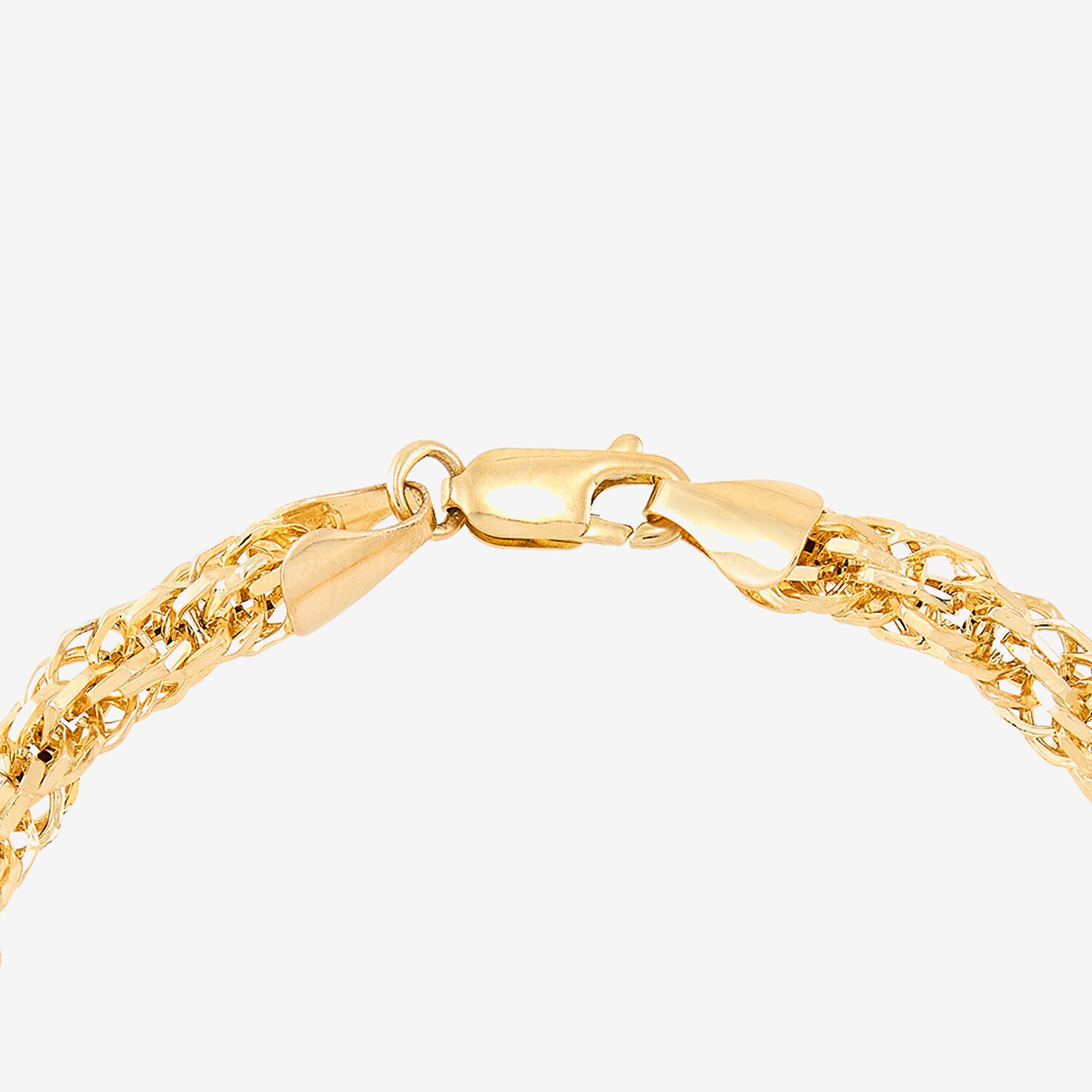 Limited Quantities! Womens 10K Gold 7.25 Inch Hollow Rope Chain Bracelet
