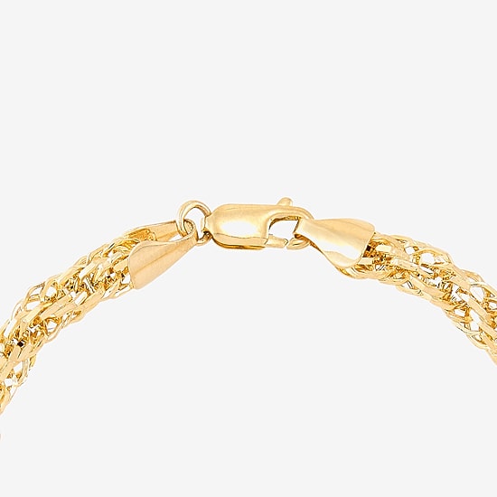Limited Quantities! Womens 10K Gold 7.25 Inch Hollow Rope Chain Bracelet