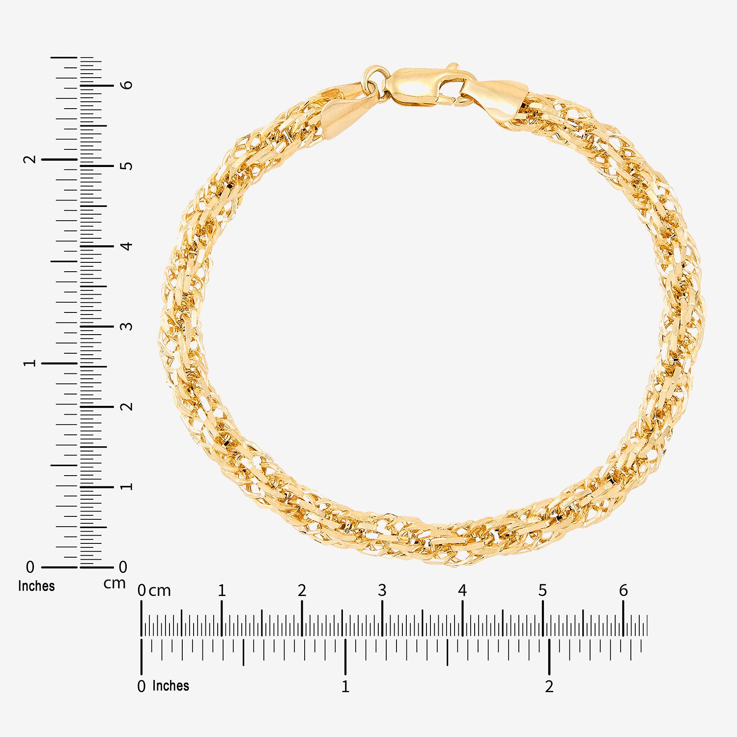 Limited Quantities! Womens 10K Gold 7.25 Inch Hollow Rope Chain Bracelet
