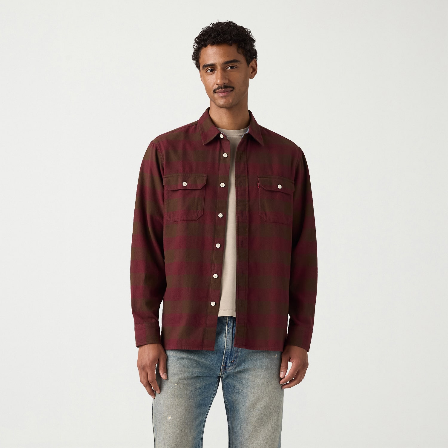Levi's® Mens Long Sleeve Regular Fit Flannel Shirt