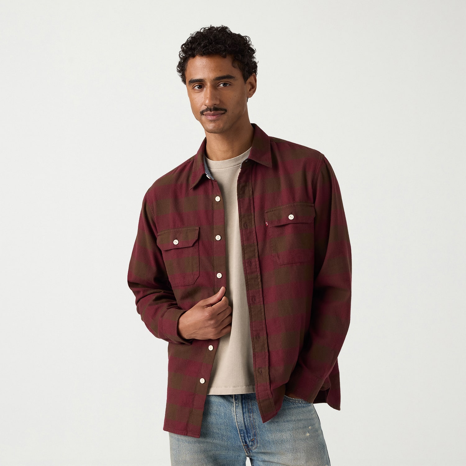 Levi's® Mens Long Sleeve Regular Fit Flannel Shirt
