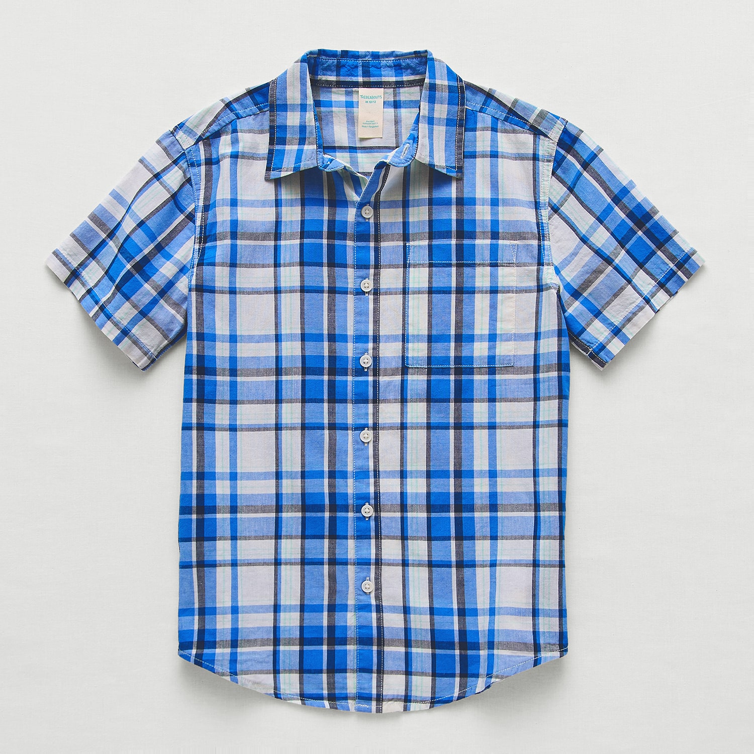 Thereabouts Little & Big Kid Boys Short Sleeve Regular Fit Button-Down Shirt