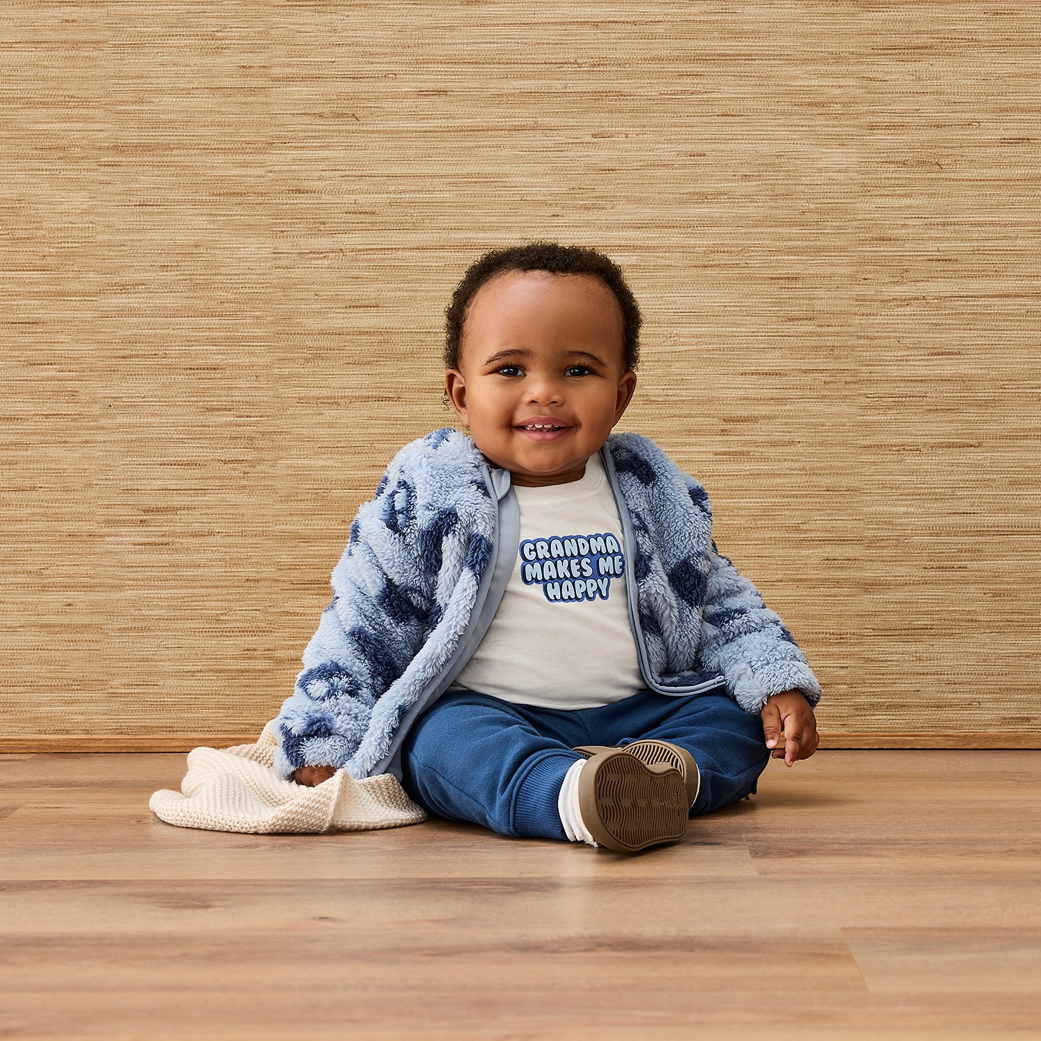 Okie Dokie Sherpa Baby Boys Hooded Jacket