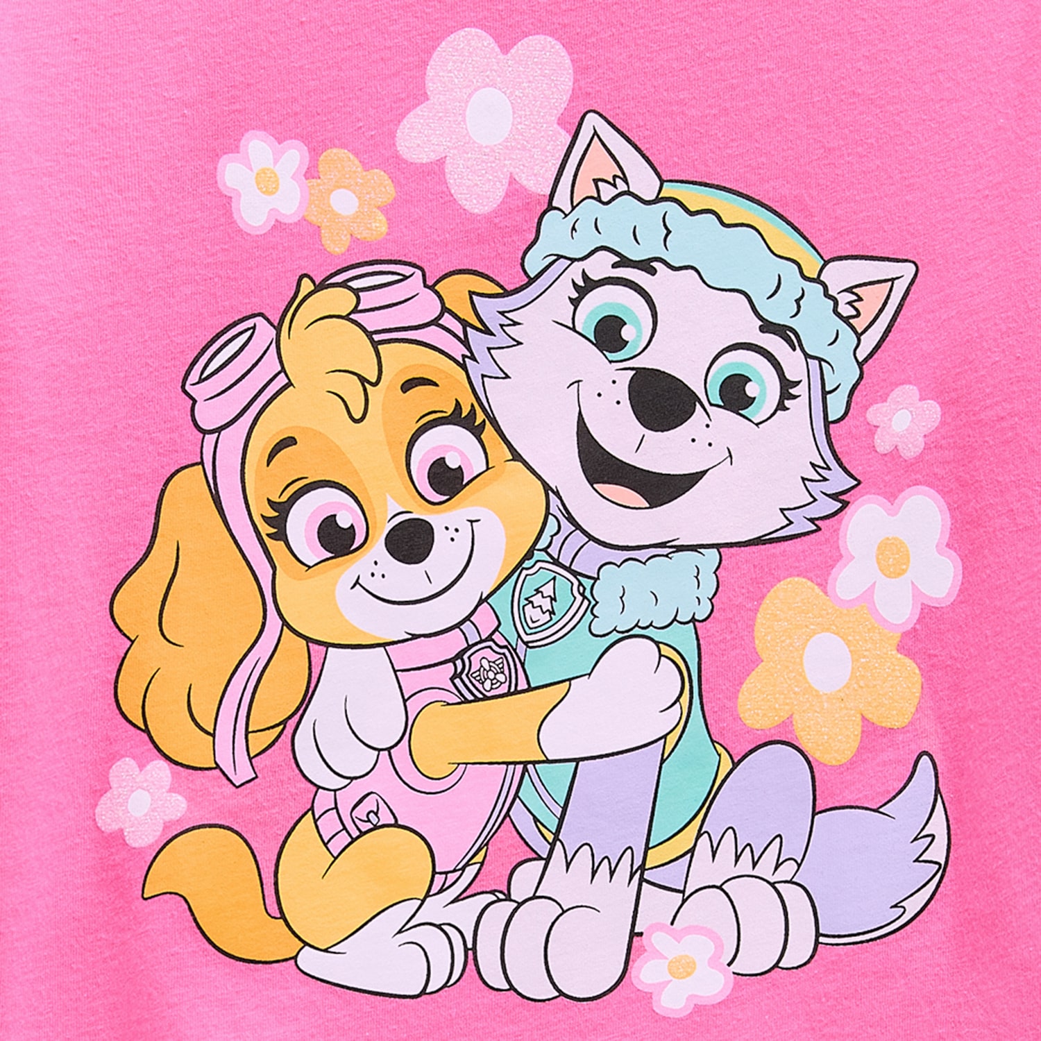 Toddler Girls Crew Neck Long Sleeve Regular Fit Paw Patrol Graphic T-Shirt