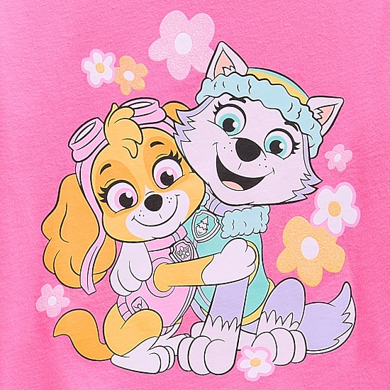 Toddler Girls Crew Neck Long Sleeve Regular Fit Paw Patrol Graphic T-Shirt