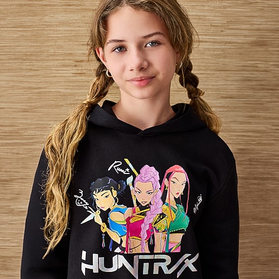 Little & Big Kid Girls Long Sleeve KPOP Demon Hunters Fleece Hoodie
