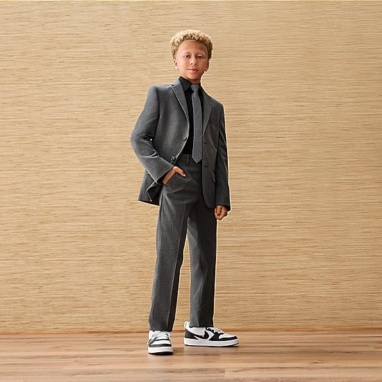 Stafford Little & Big Kid Boys Point Collar Long Sleeve Dress Shirt