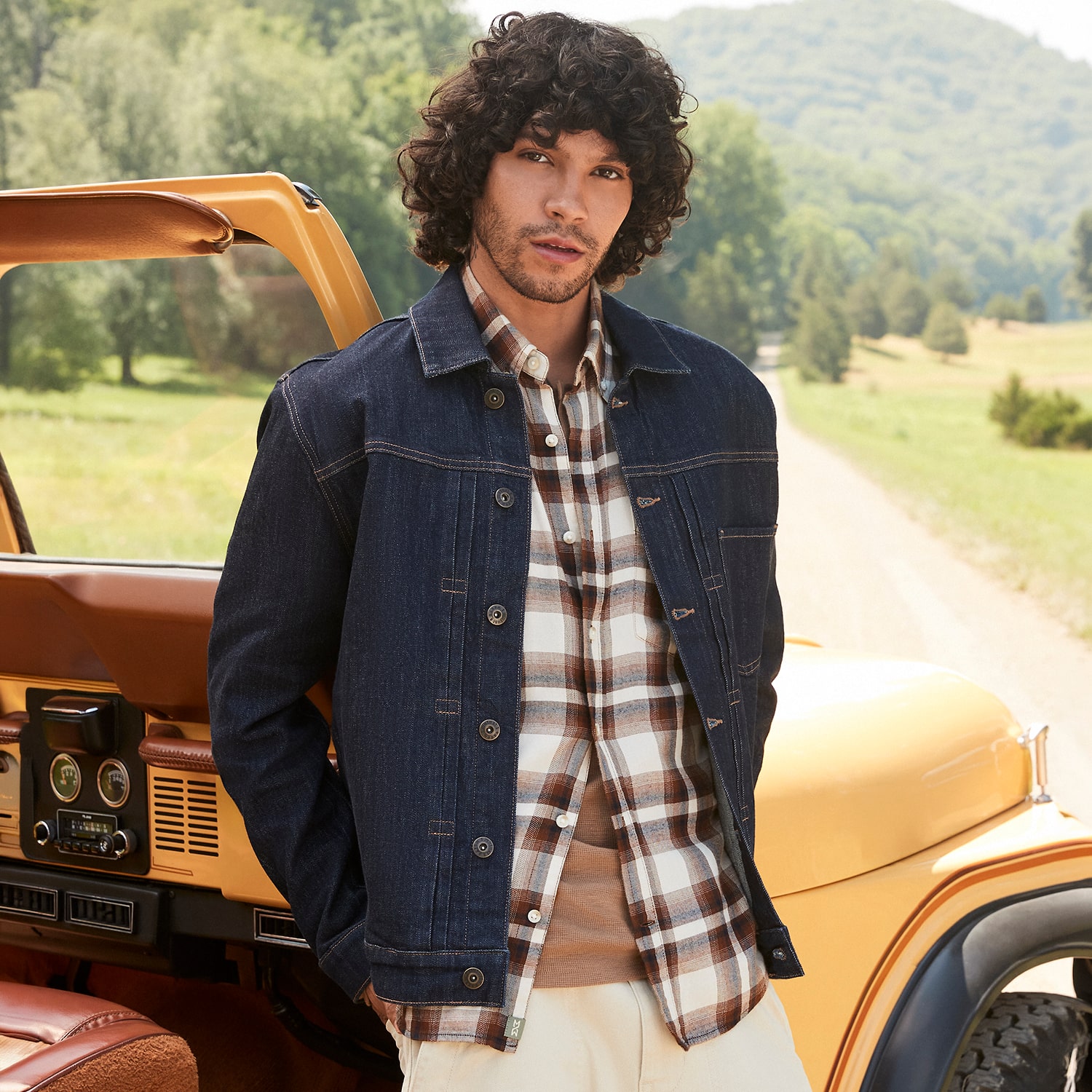 mutual weave Mens Denim Jacket
