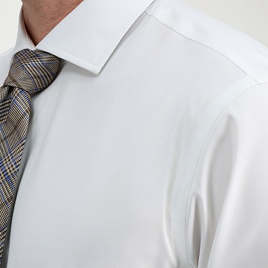Haggar Tailored Mens Modern Fit Wrinkle Free Long Sleeve Dress Shirt