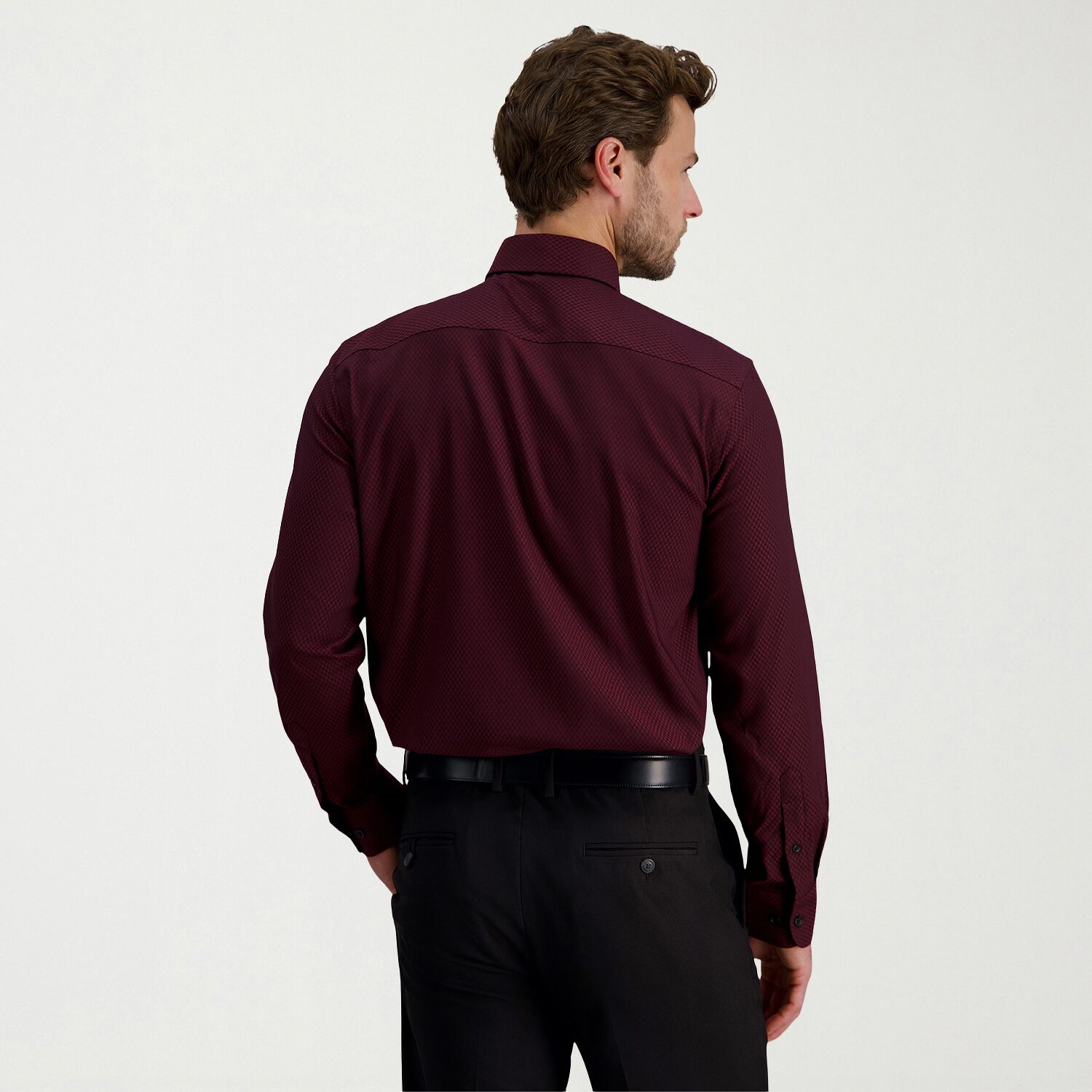 Haggar Tailored Mens Modern Fit Wrinkle Free Long Sleeve Dress Shirt