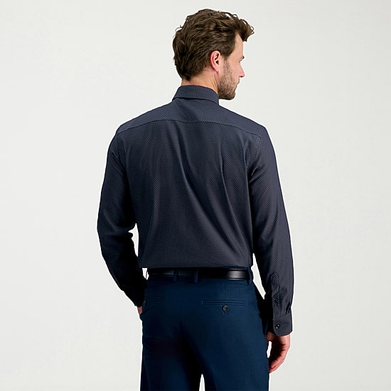 Haggar Tailored Mens Modern Fit Wrinkle Free Long Sleeve Dress Shirt