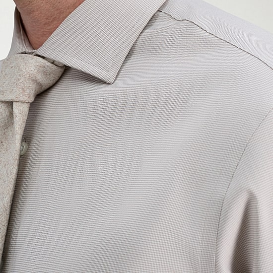 Haggar Tailored Dobby Mens Modern Fit Wrinkle Free Long Sleeve Dress Shirt