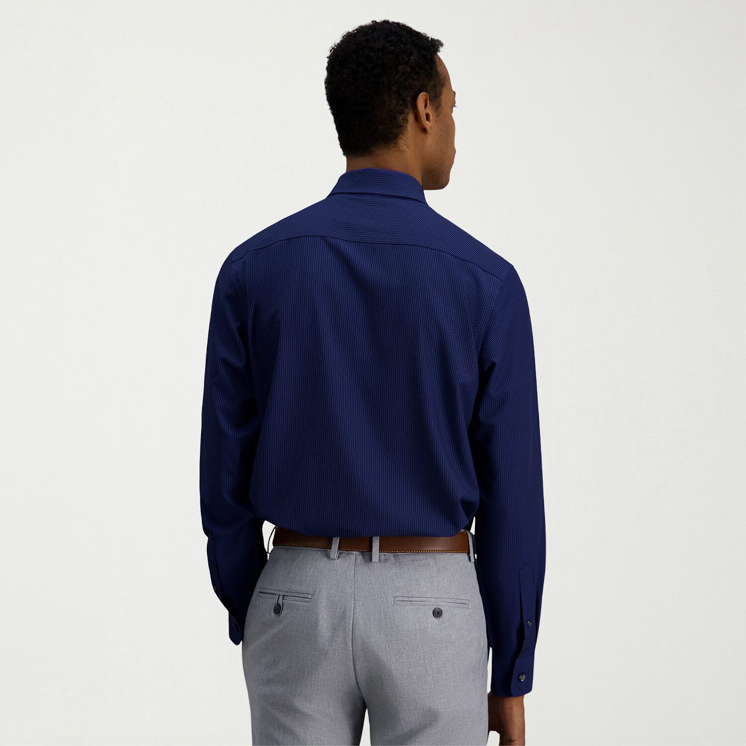 Haggar Smart Wash Mens Slim Fit Easy Care Long Sleeve Dress Shirt