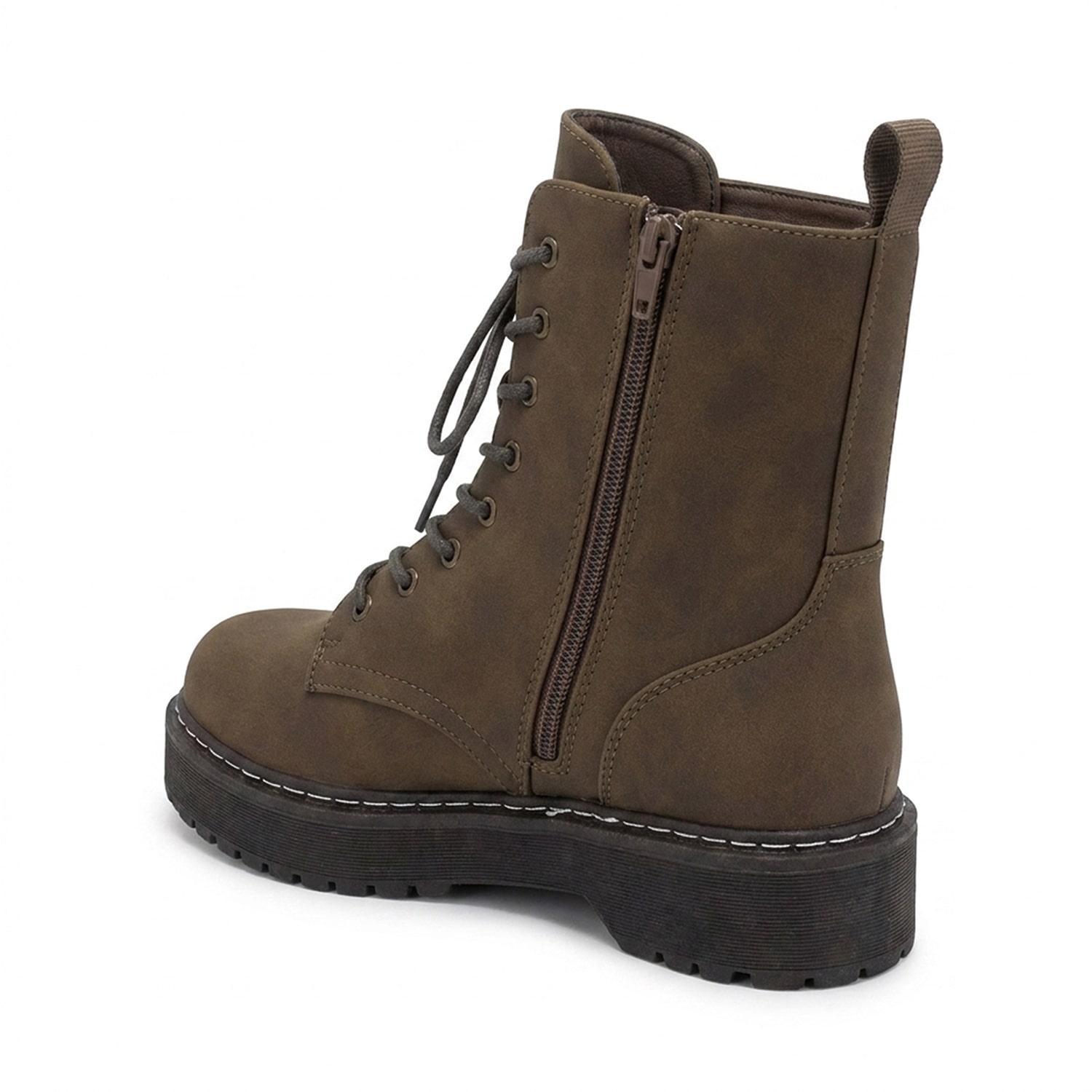 Pop Womens Rammi Flat Heel Combat Boots